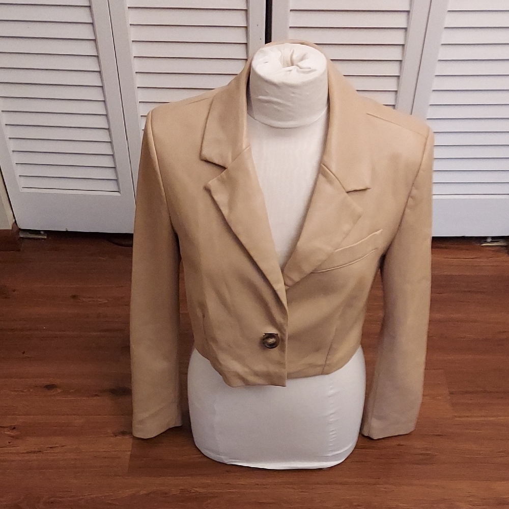 Faux LeatherCropped Jacket